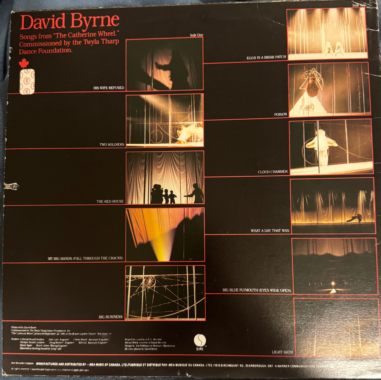David Byrne - The Catherine Wheel (1981 VG+/VG) - The Record Centre
