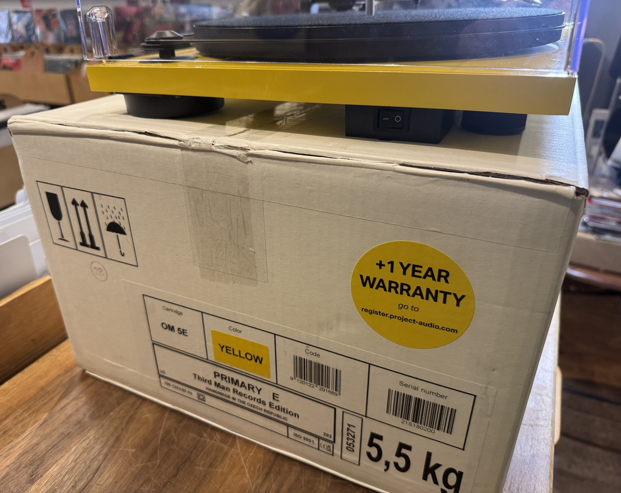 Third Man Records Edition “Primary E” Yellow Turntable - The