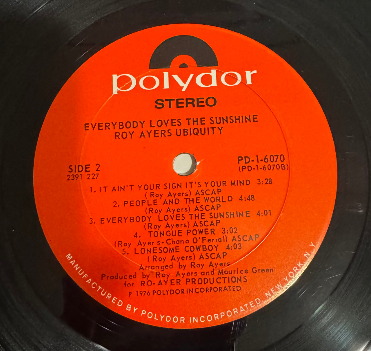 Roy Ayers Ubiquidy - Everybody Loves The Sunshine (1976 USA EX/VG