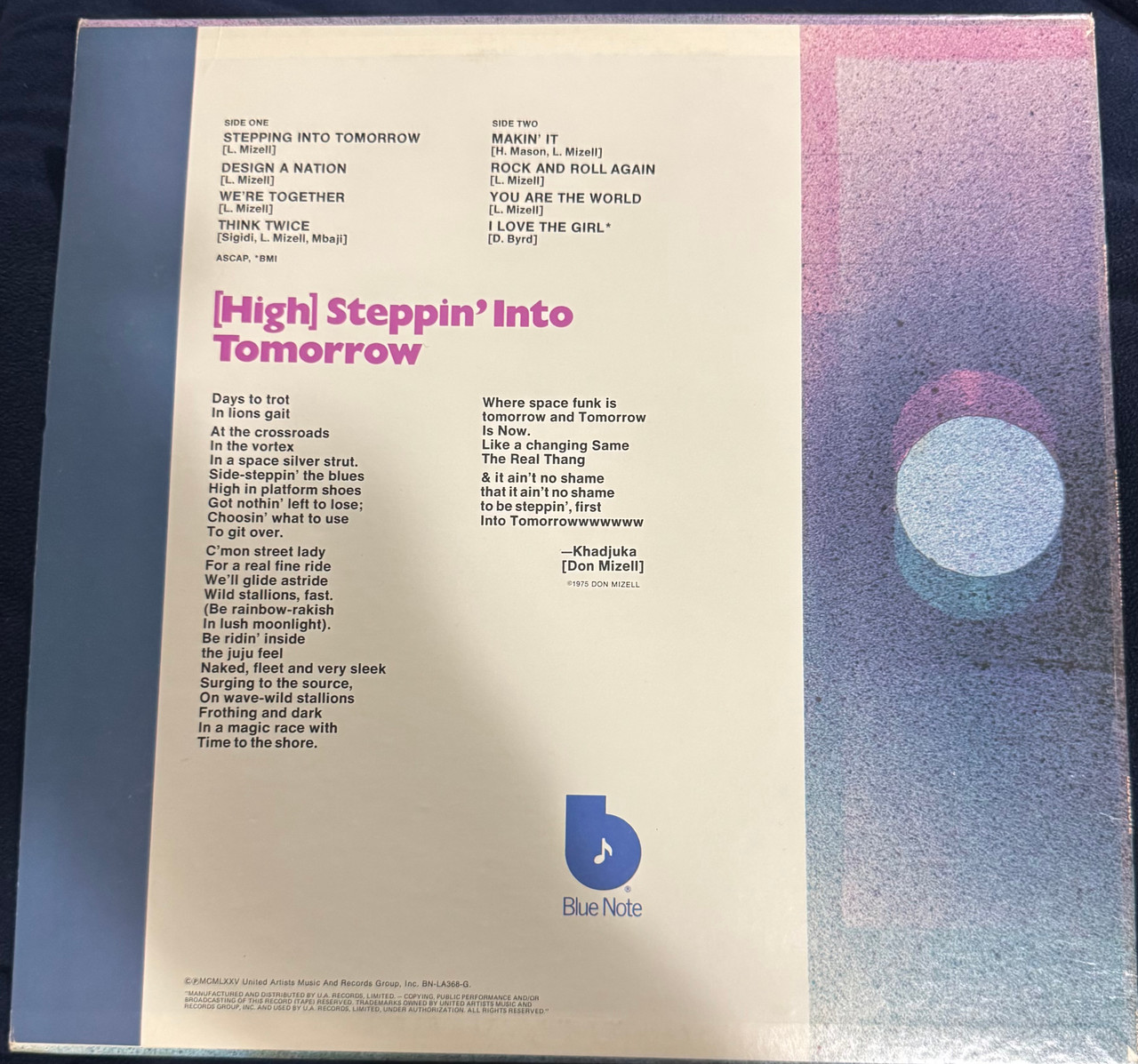 Donald Byrd - Stepping into Tomorrow (1975 Black B Blue Note EX/EX
