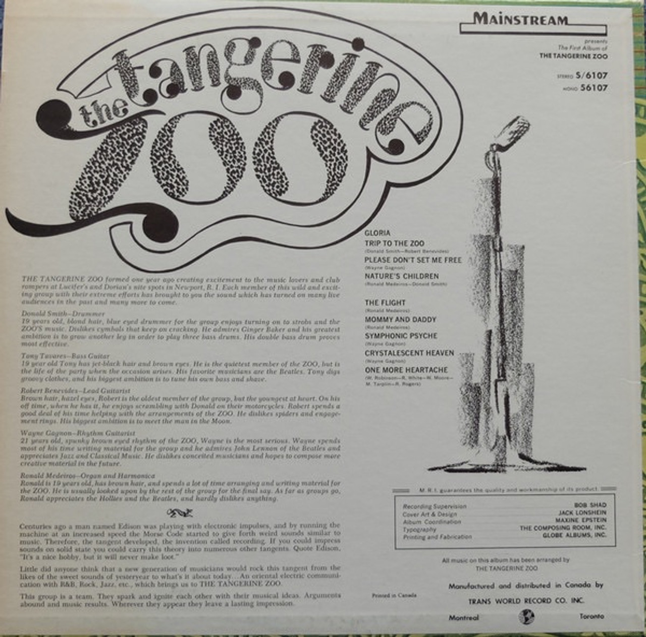 The Tangerine Zoo The Tangerine Zoo The Record Centre