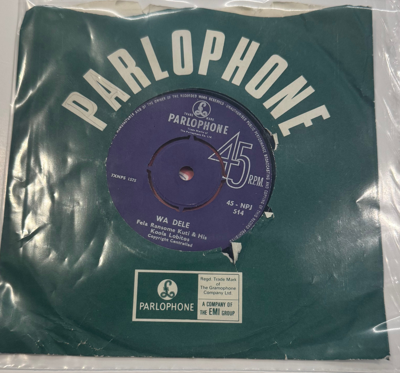 Fela Ransome Kuti & His Koola Lobitos (Rare Nigerian 7” in Fela