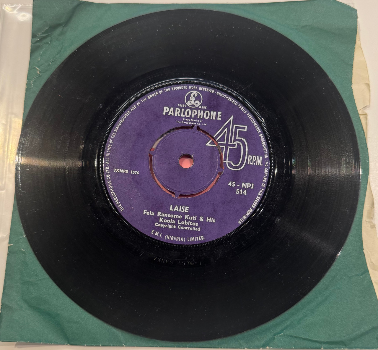 Fela Ransome Kuti & His Koola Lobitos (Rare Nigerian 7” in Fela