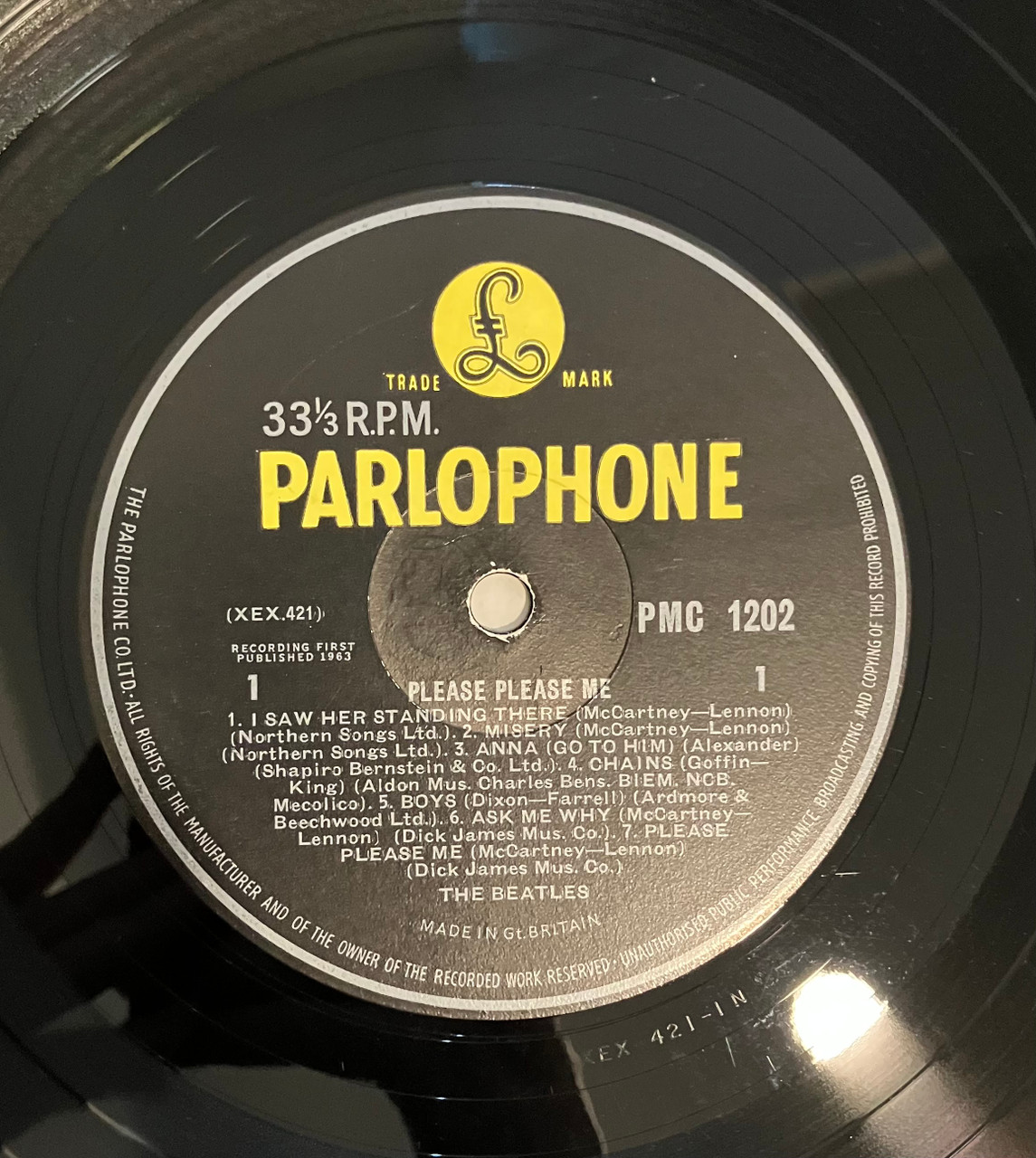 The Beatles - Please Please Me (VG+/VG-) (1963, Mono, 5th UK