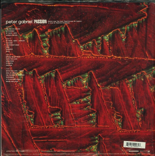 Peter Gabriel Passion (200g QUIEX SVP Classic Records) The Record