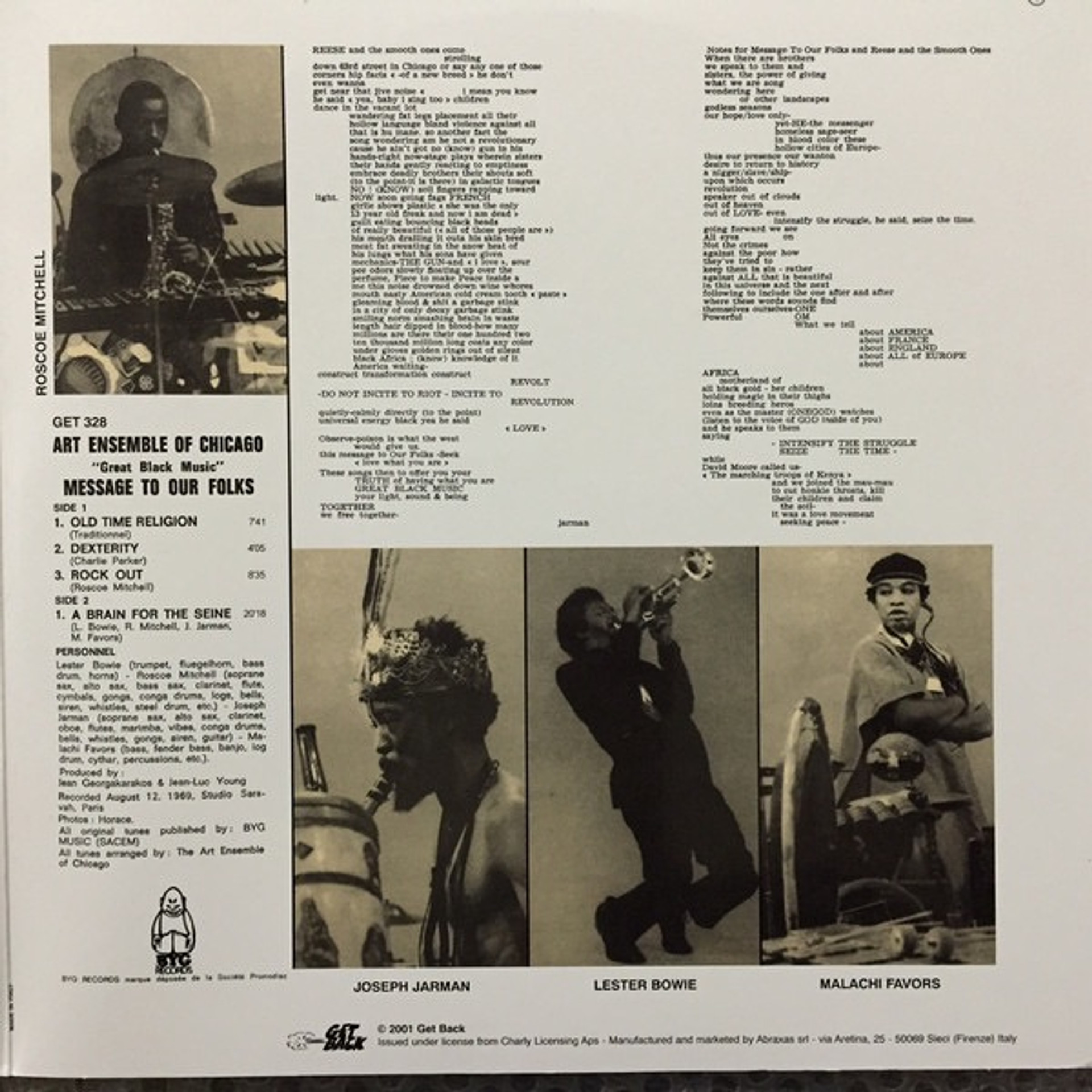 The Art Ensemble Of Chicago Message To Our Folks ( The Record Centre