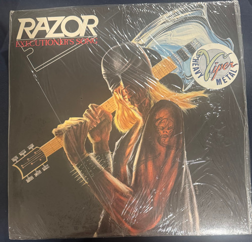 Razor  - Executioner’s Song (1985 Ist Press Canada in shrink with Hype/Inner and Insert NM/NM)