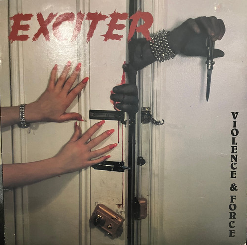 Exciter - Violence & Force (VG+/VG+) (1984, CAN, Banzai Records White Label) - With original inner sleeve