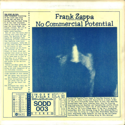 Frank Zappa / The Mothers Of Invention– No Commercial Potential   (2LPs used US 1975 unofficial release live bootleg VG+/VG+)