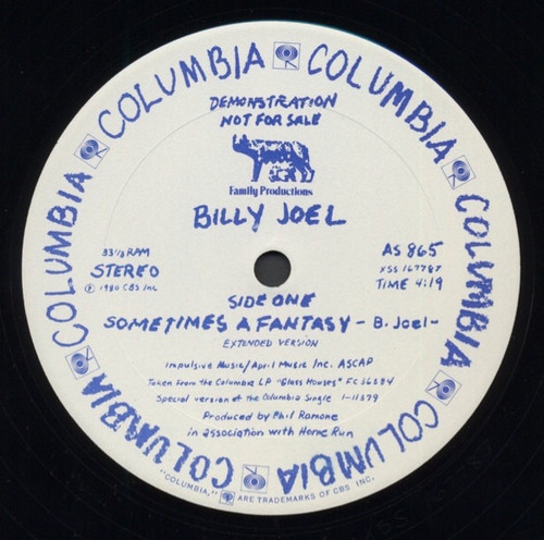 Billy Joel - Sometimes A Fantasy (Rare 1980 Promo)