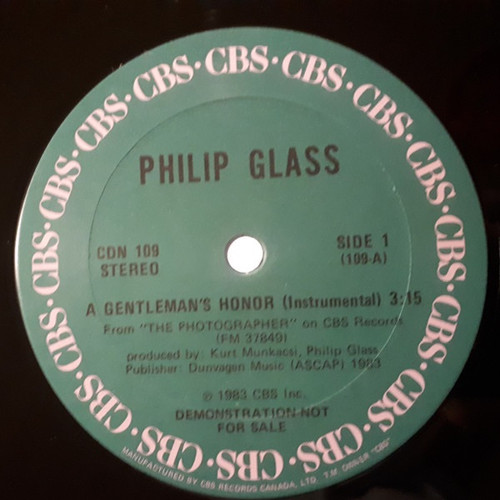 Philip Glass - A Gentleman's Honor (Promo)