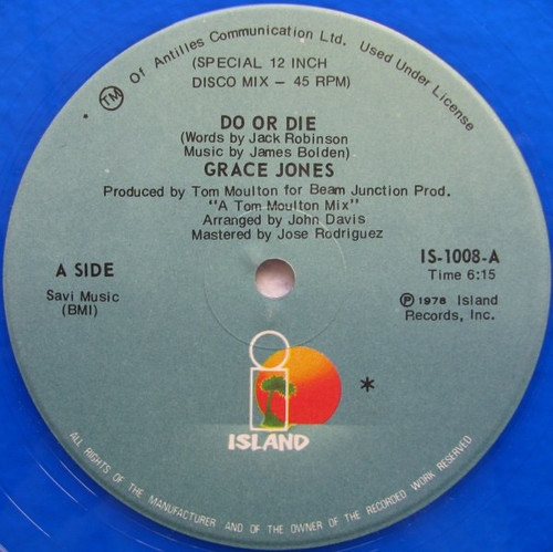 Grace Jones - Do Or Die (Blue Vinyl)