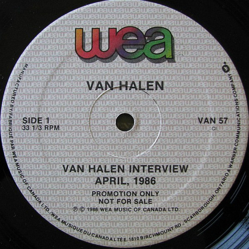 Van Halen Interview promo LP used Canada 1986