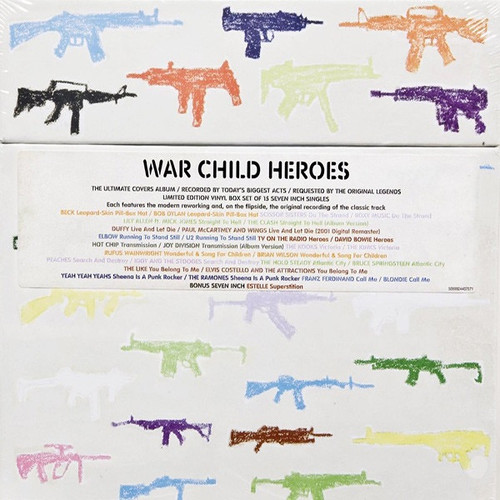 Various 2009 Boxset - War Child Heroes (Beck ,Clash,  Roxy Music, Dylan, U2, Elbow, Kinks, Stooges on 15 discs…and more!)