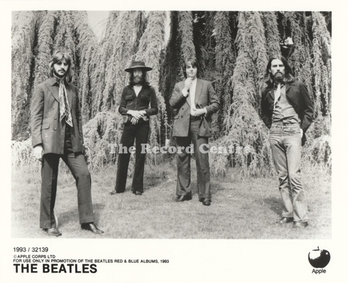 The Beatles 8x10 promo black & white photo for 1993 Beatles Red and Blue album reissue