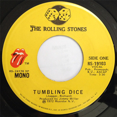 The Rolling Stones – Tumbling Dice 2 track 7 inch single used US 1972 stereo/mono NM/VG+