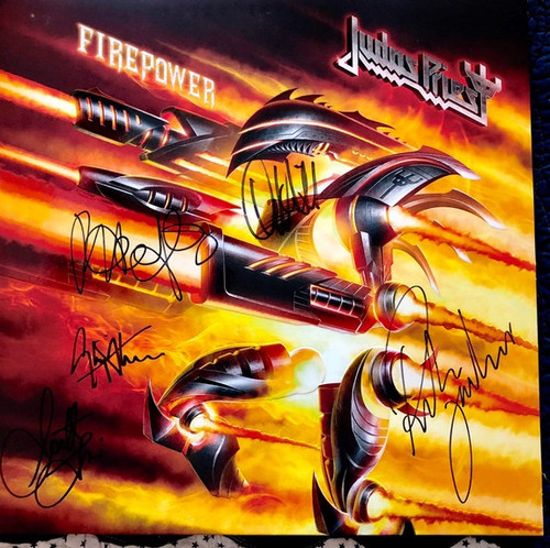 Judas Priest - Firepower (Signed Cover was available from PledgeMusic -Black/Grey Marbled Vinyl)