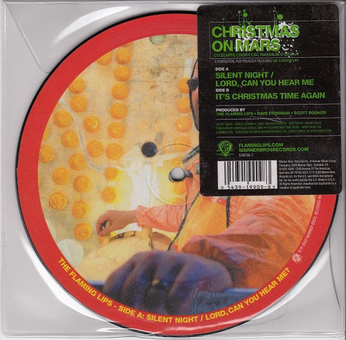 The Flaming Lips – Silent Night (2 track double sided picture disk 7 inch single used US 2008 VG+/VG+)