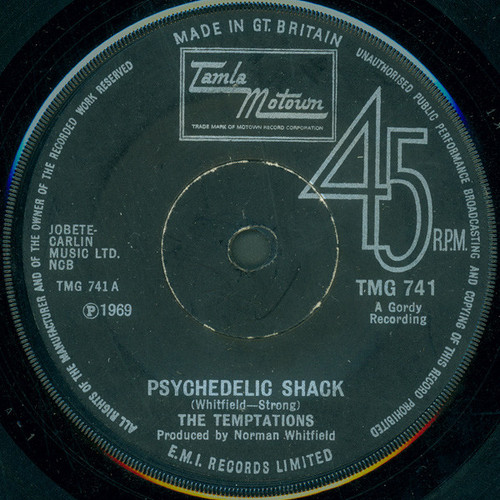 The Temptations – Psychedelic Shack (2 track 7 inch single used UK 1970 NM/NM)