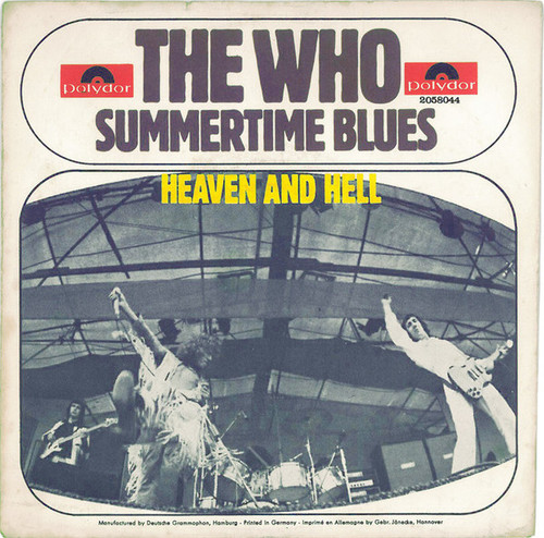 The Who – Summertime Blues (2 track 7 inch single used Germany 1970 mono VG/VG)