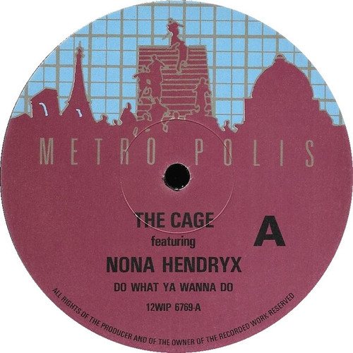 The Cage Featuring Nona Hendryx – Do What Ya Wanna Do (3 track 12 inch EP used UK 1982 VG+/VG+)