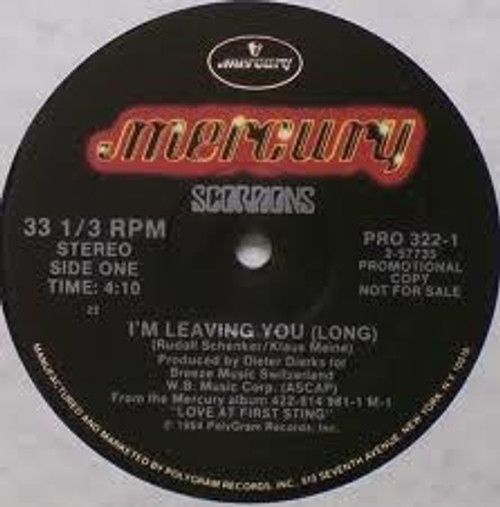 Scorpions - I'm Leaving You (1984 Promo EX Vinyl)