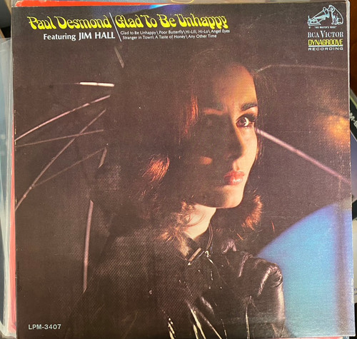 Paul Desmond - Glad To Be Unhappy (VG+/VG+) (first Canadian)