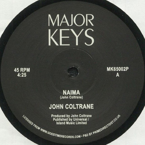 John Coltrane – Naima (2 track 12 inch EP used UK 2021 Record Store Day release NM/NM)