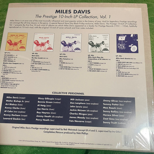 Miles Davis - The Prestige 10-Inch LP Collection (Volume One) - The ...