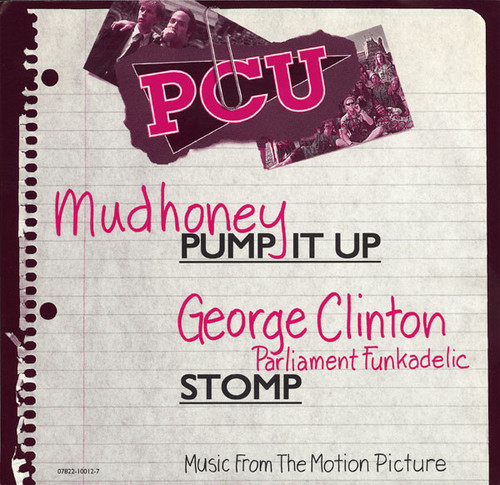 Mudhoney / George Clinton - Parliament - Funkadelic – Pump It Up / Stomp (2 track split 7 inch single used US 1994 red transparent vinyl VG+/VG+)