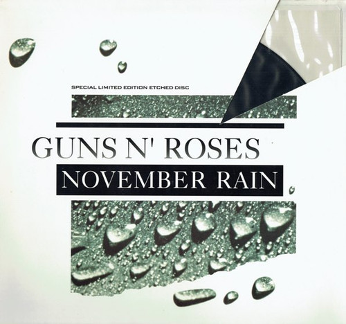 Guns N' Roses – November Rain (3 track 12 inch etched EP used UK 1992 VG+/VG+)