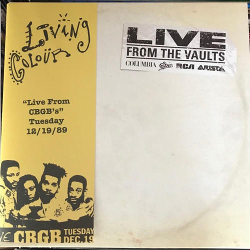 Living Colour — “Live From CBGB’s” Tuesday 12/19/89 (2018 Reissue, RSD Vinyl, EX/EX)