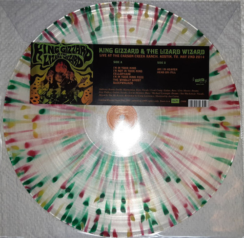 King Gizzard & The Lizard Wizard – Live At The Carson Creek Ranch, Austin, Tx. May 2nd 2014 (LP NEW SEALED Italy 2023 Record Store Day release red/green/yellow splatter vinyl)