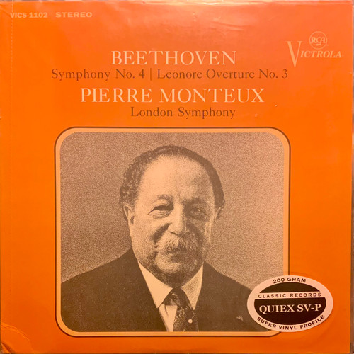 Beethoven - Symphony No. 4 / Leonore Overture No. 3 - LSO Monteux (Classic Records 200g Quiex  reissue)