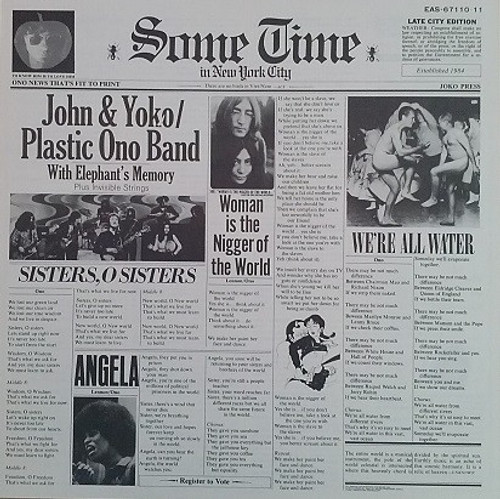 John & Yoko / Plastic Ono Band With Elephant's Memory And Invisible Strings – Some Time In New York City (2LPs used Japan 1977 VG+/VG+)