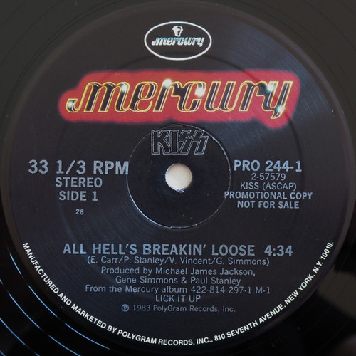 Kiss - All Hell's Breakin' Loose (1983 12” Promo)