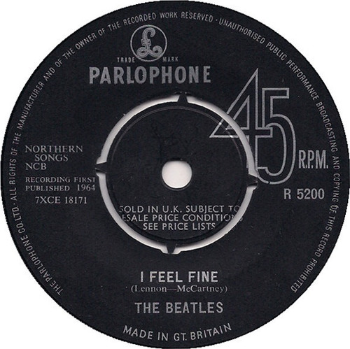 The Beatles — I Feel Fine (UK 1964 Mono Single, VG/VG)
