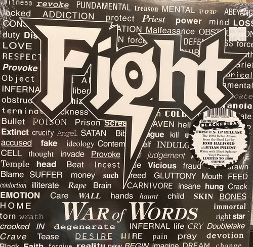 Fight – War Of Words (LP NEW SEALED US 2019 limited edition reissue white w/black splatter vinyl)