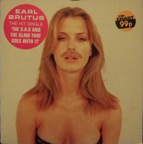 Earl Brutus – The S.A.S. And The Glam That Goes With It (2 track 7 inch single used UK 1997 clear vinyl NM/NM)