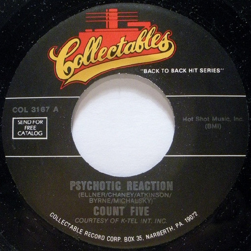 Count Five / The Pastel Six – Psychotic Reaction / Cinnamon Cinder (2 track split 7 inch single used US NM/NM)