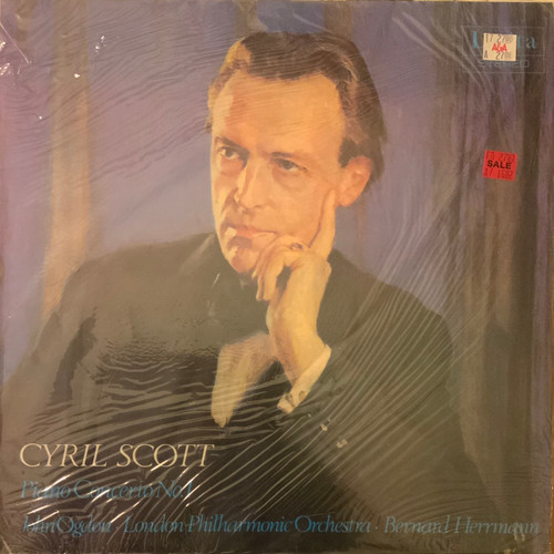 Cyril Scott - Piano Concerto no. 1 - John Ogdon/London Philharmonic/Bernard Herrmann - Imported UK Lyrita  1975 pressing - SEALED! 