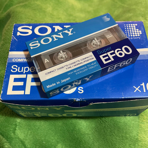 Box of  10 Sealed Sony Super EF60 Cassette Tapes ~ Made in Japan 