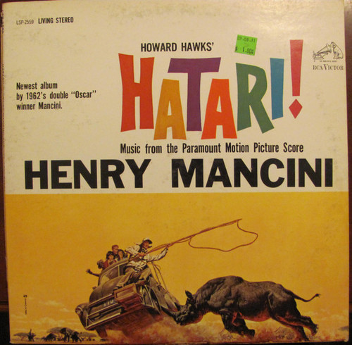 Henry Mancini – Hatari! Music From The Motion Picture Score (LP used Canada 1962 VG+/VG+)