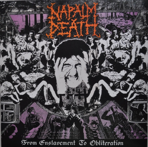 Napalm Death – From Enslavement To Obliteration (LP used UK 2012 remastered reissued purple vinyl NM/NM)