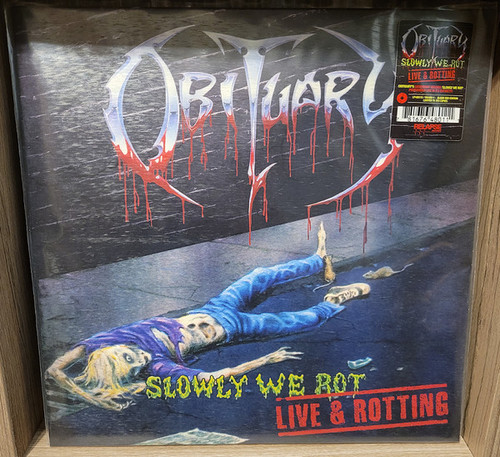 Obituary – Slowly We Rot - Live & Rotting (LP used US 2022 limited edition blood red vinyl NM/NM)