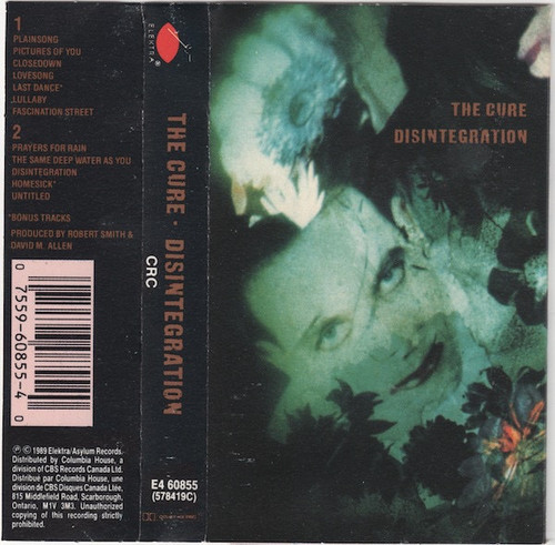 The Cure - Disintegration ( 1989 Cassette)
