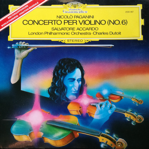 Nicolò Paganini - Salvatore Accardo • London Philharmonic Orchestra • Charles Dutoit – Concerto Per Violino No. 6 (LP used Germany 1974 NM/VG+)