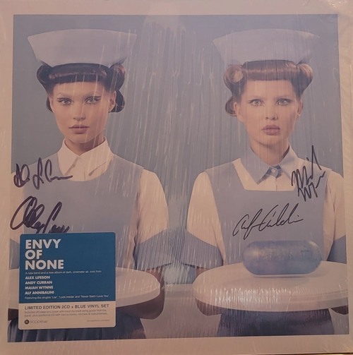 Envy Of None (Alex Lifeson from Rush) – Envy Of None (LP + 2 CDs used Europe 2022 blue vinyl autographed by band NM/NM)