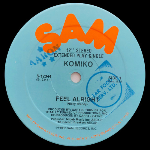 Komiko - Feel Alright (12" single VG+)