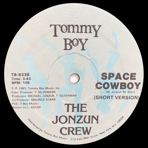 The Jonzun Crew – Space Cowboy (12" single VG+ / VG)